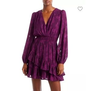 Aqua Floral Ruffle Dress